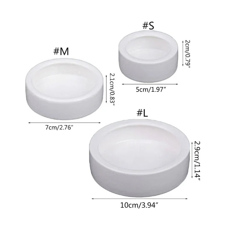 Reptile Food Bowl Anti-Escape Ceramic Feeder Dish Reptile Water Bowl for Hermit Crab Leopard Gecko Chameleon Corn Snake Y5GB