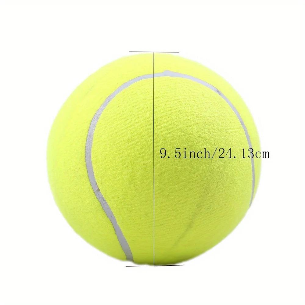 Durable Rubber Tennis Ball Dog Toy for Medium Breeds - Interactive Chew and Training Accessory