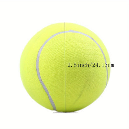 Durable Rubber Tennis Ball Dog Toy for Medium Breeds - Interactive Chew and Training Accessory