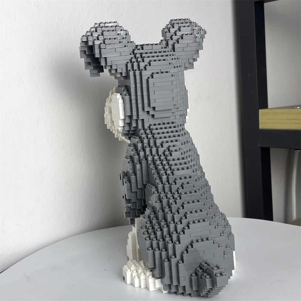 Knew Built Schnauzer Dog Model Micro Mini Building Blocks Toy Perfect Toy for Pet Enthusiasts Lovely Display Piece Dachshund Pet