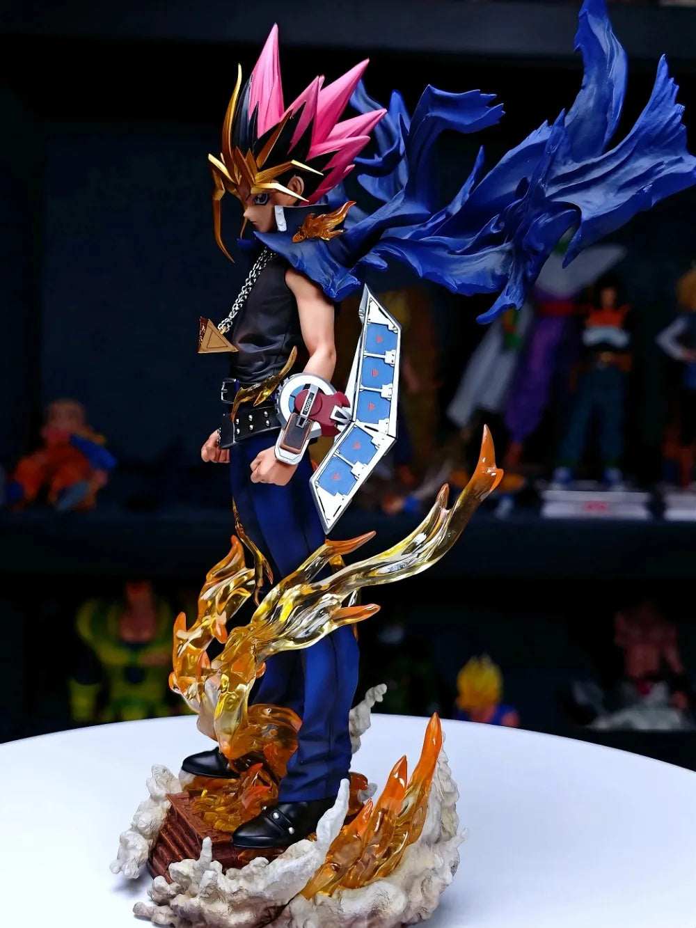 28cm/11.02in Yugi Muto Figure Dark Game Dimensional Figurine Duel Monsters Action Figures PVC Statue Collection Toys Gifts