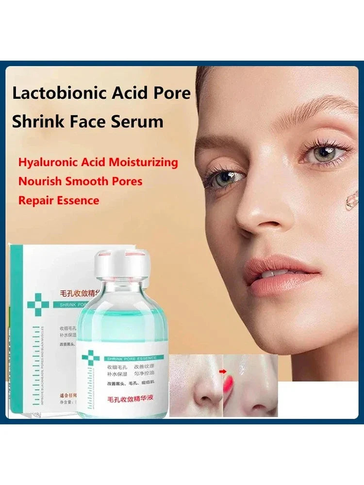 Smooth Pores Repair Essence Firm Cosmetics Pore Shrink Face Serum Hyaluronic Acid Moisturizing Nourish Skincare Pore Shrinkage