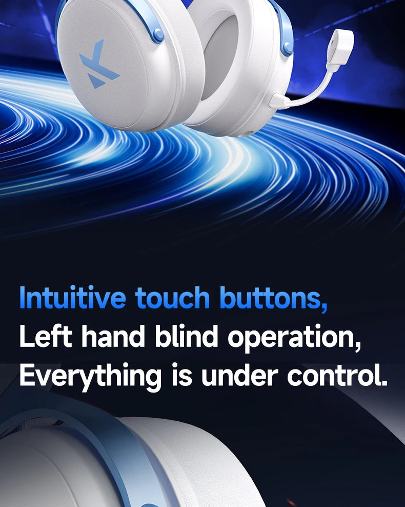 MCHOSE V9 pro E-Sports Headset with Microphone Tri-Mode Gaming USB Wireless 7.1 Channel Surround Sound Portable Audio Headphones