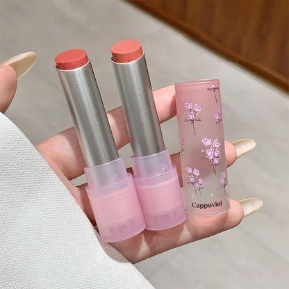 Flowery dish language lip gloss mirror lip glaze beep lip water light lasting makeup not easy to dip cup makeup