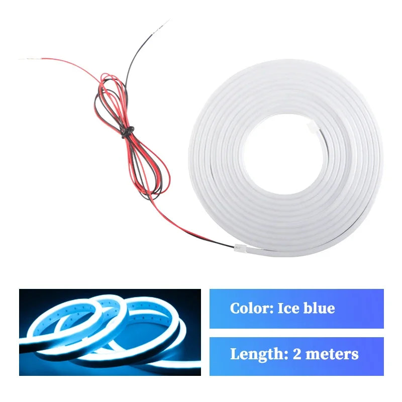 Car Trunk Light Ambient Decorative Atmosphere Lamp Led Flexible Strip Universal Ultra-bright Interior 12V