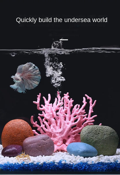 Fish Tank Aquascape Simulation Coral Water Plant Resin Fake Coral Aquarium Decorations Marine Hard Dead Coral Ornaments Undersea