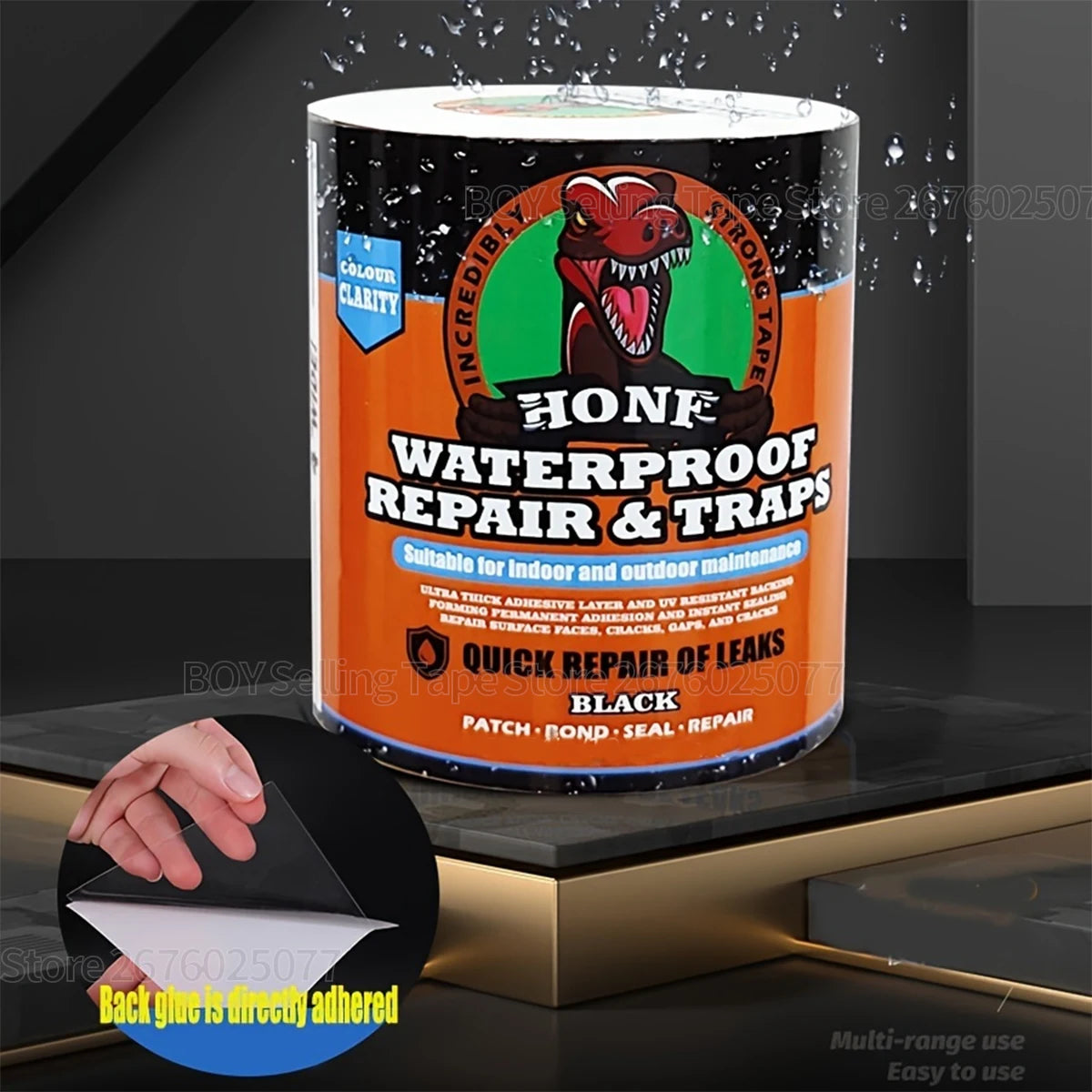 Strong Leak Sealing Tape, High Strength Toughness Swimming Ring Tent Quick Repair Of Water Pipes Self Adhesive Waterproof Tape
