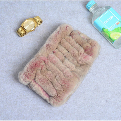 Women Handmade Stretch 100% Real Rabbit Fur Scarf Knit Genuine Rex Rabbit Fur Headbands Girls Natural Rabbit Fur Ring Scarves