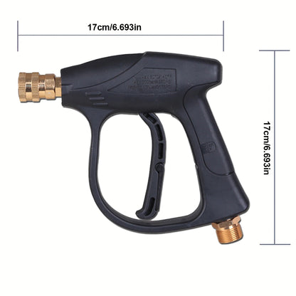 1/4'' High Pressure Washer Gun 4000PSl Car Wash Foam Spray Short Gun/Nozzle Aluminium Valve Wash Gun With 5 Colour Nozzle