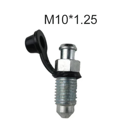 Motorcycle Brake Pump Calipers Exhaust Bleed Screw M8 M10 1.25 1.0 Picth with Rubber Dust Cap for Moped Scooter