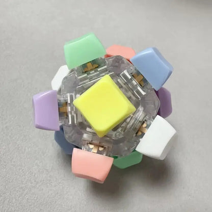 Decompression Button 12 Key Cube Ball Decompression Button Keyboard Ball Fingertip Press Button Axis Tester Toy Surprise