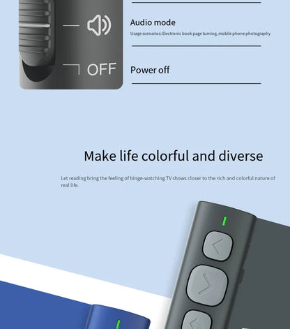 BT Page Turner, e-book reader, smartphone Bluetooth remote control, support for sliding short videos, Android/iOS mobile phones