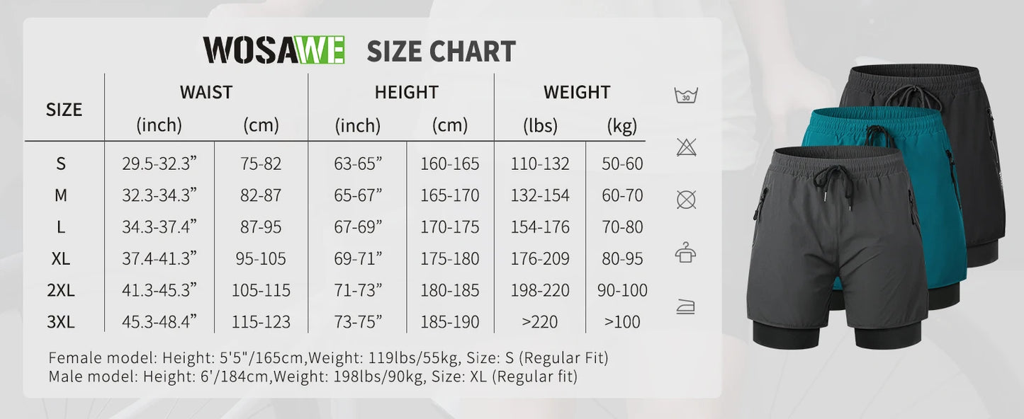 WOSAWE Bicycle Shorts Spring Summer Motocross Racing Shorts Downhill Mountain Bike short Pants Non-removable Cycling Underwear