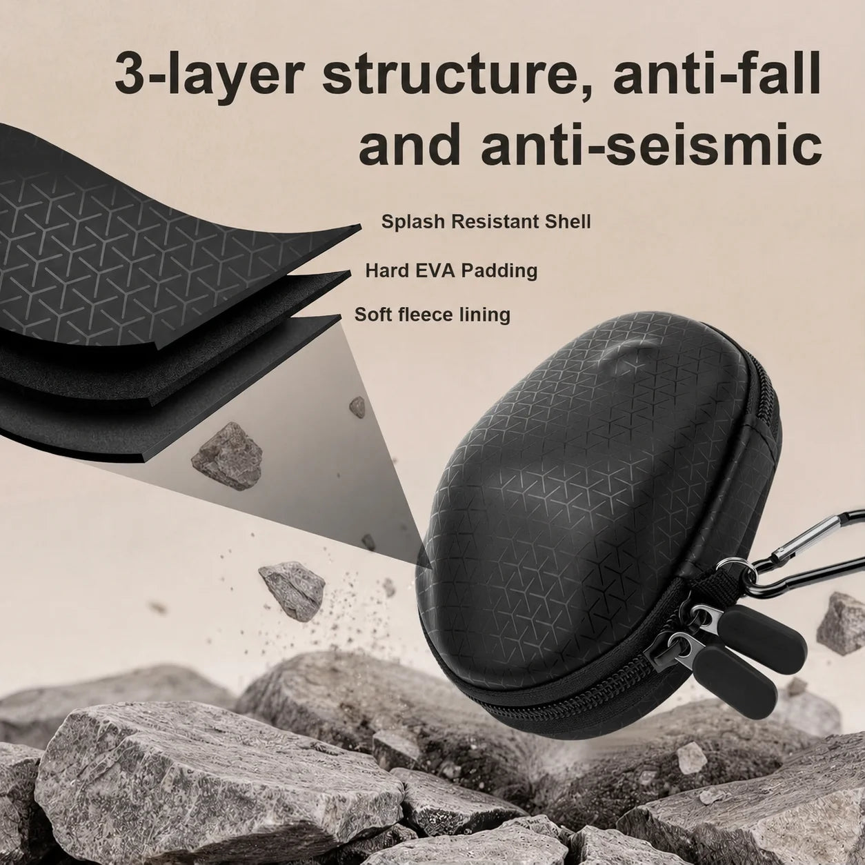Carrying Case Compatible with Logitech MX Master 4/3S/3 Mouse, Waterproof PU Leather Travel Bag with Precise Receiver Slot