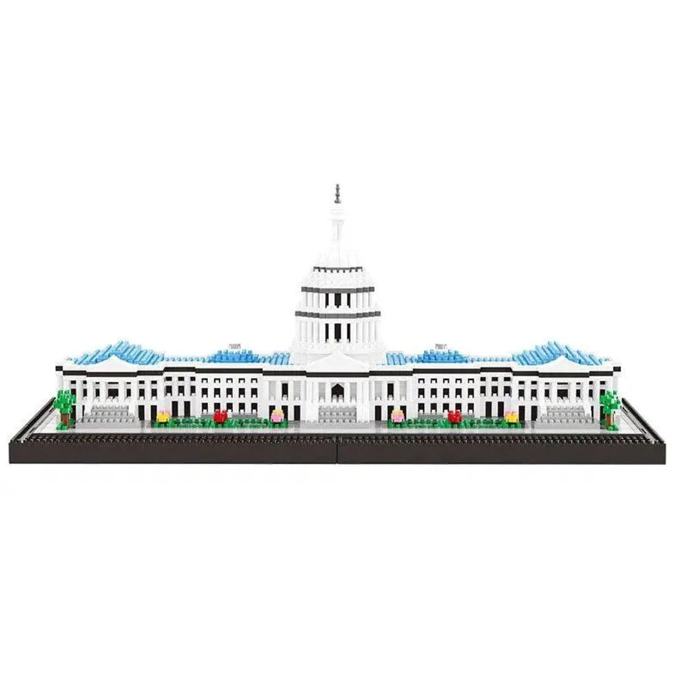 KNEW BUILT Capitol City Construction White House Micro Building Blocks US Mini Architecture Adult Children Toys Assemble Bricks