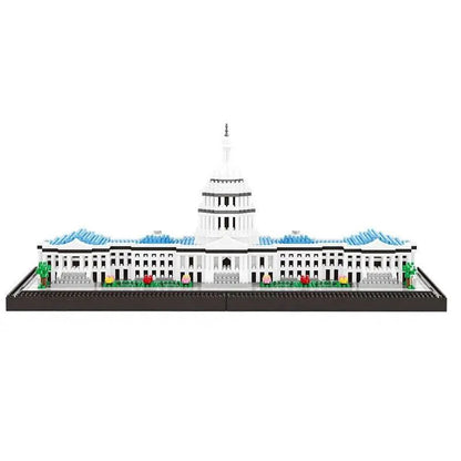 KNEW BUILT Capitol City Construction White House Micro Building Blocks US Mini Architecture Adult Children Toys Assemble Bricks