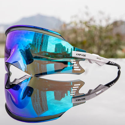 2025 Kapvoe Sport Sunglasses Road Bike Mountain Bicycle Cycl Glasses Riding Goggle Sports Eyewear for Man Women Cycling Glasses