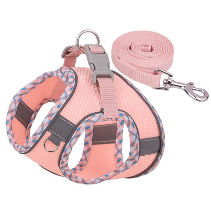 Outdoor Walking Pincher Dog Harness and Leash Set for Small Medium Dogs Chihuahua mascotas Vest Harnesses Pomerian Accessories