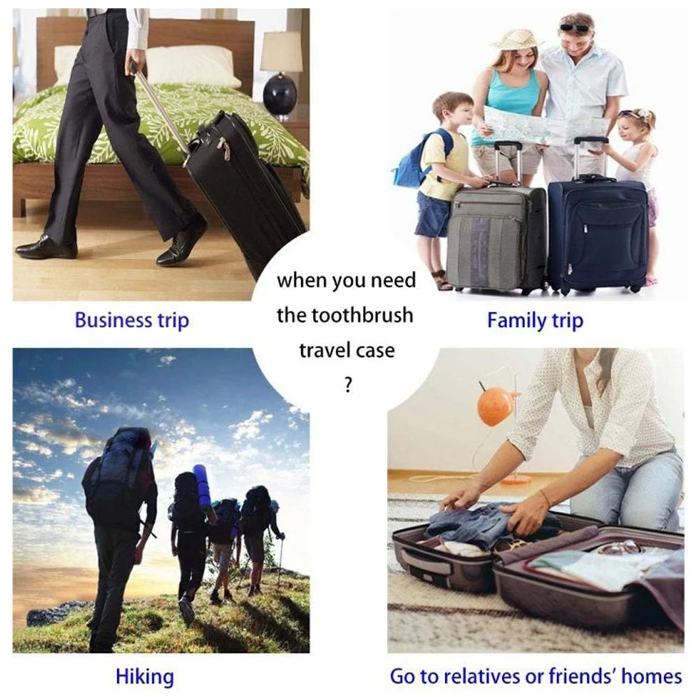 Electric Toothbrush Travel Case, Portable Toothbrush Protective Storage Box Compatible with Oral B & Philips Electric Toothbrush