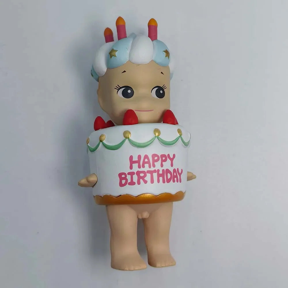 Sonny Angel Birthday Cake Series Mysterious Box Kawaii Surprise Box Anime Figures Ornaments Cartoon Model Doll Toy Gifts