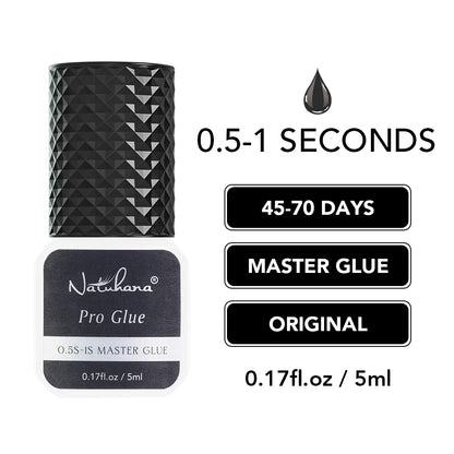 NATUHANA 5ml Professional Eyelash Extension Glue Fast Drying Strong Hold Low Smell Long Retention False Lash Adhesive