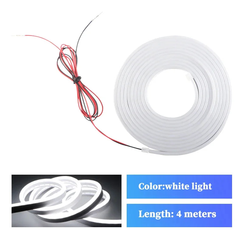 Car Trunk Light Ambient Decorative Atmosphere Lamp Led Flexible Strip Universal Ultra-bright Interior 12V