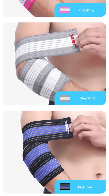 AOLIKES 1PC 40-180cm Compression Bandage Protector Knee Support Brace Sports Elastic Elbow Straps Leg Bands Bandage Workout Wrap