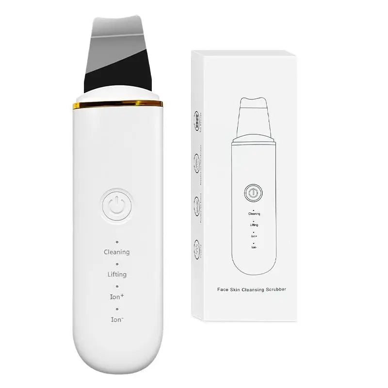 Ultrasonic Skin Scrubber Face Spatula Pore Cleaner Blackhead Remover Shovel Skin Care Tool for Facial Lifting and Deep Cleansing
