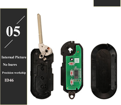 Car Remote Key For Delphi & Marelli Fiat MPV Bravo/Ducato 500 Doblo Qubo Grande Punto Citroen Jumper Peugeot Boxer 433.92 ID46