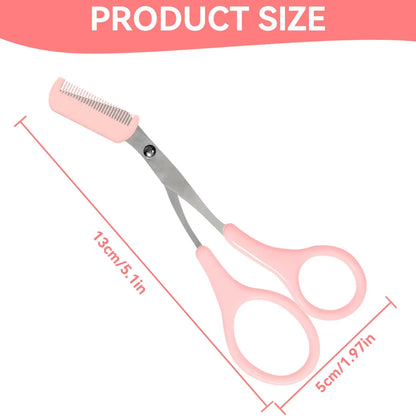 1pcs Eyebrow Trimmer,Stainless Steel Eyebrow Scissors With Comb,Eyebrow Trimming Scissors Hair Removal Beauty Tools for women