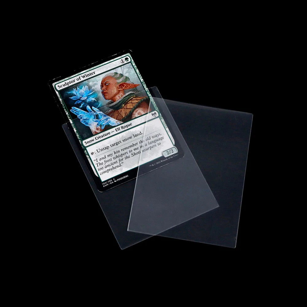 100PCS Transparent Standard Size Inner Card Sleeves 64X89MM Japanese Size 61X88MM MGT/YGO Card Protector for Double-sleeving