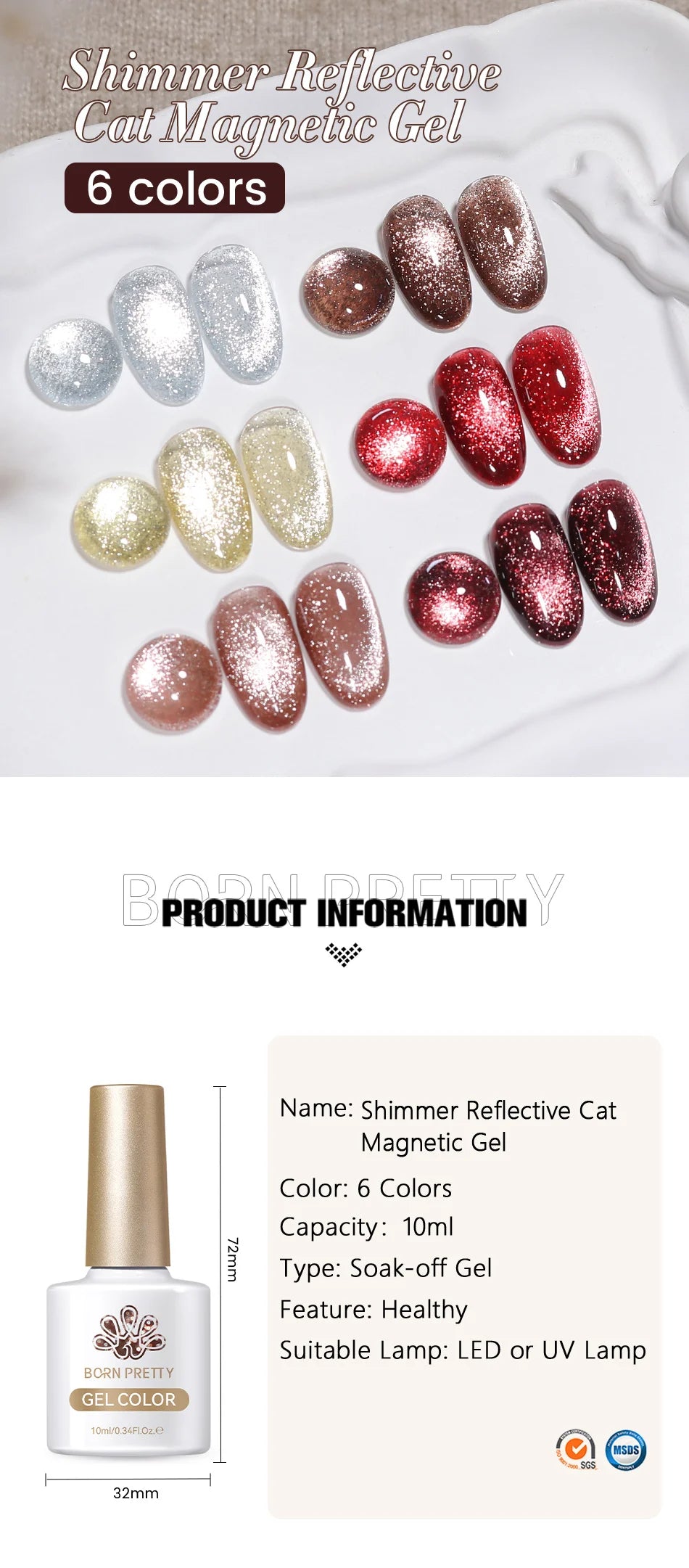 BORN PRETTY 117 Colors Cat Magnetic Gel Nail Polish 10ml Full Coverage Varnish Semi Permanent Super Gorgeous Nails Manicure