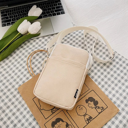 New Fashion Simple Casual Shoulder Messenger Bag, Women's Portable Mobile Phone Bag, Vertical Coin Key Bank Card Shoulder Bag