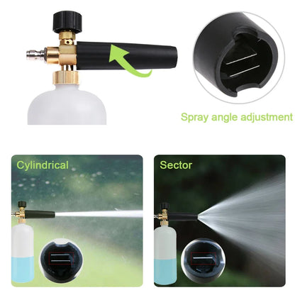 1L Car Cleaning Foam Gun 1/4 Quick Connector Adjustable High Pressure Soap Foamer Car Wash Pressure Washers Soap Foam Generator