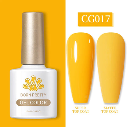 BORN PRETTY 10ml Gel Nail Polish Gel 130 Colors Semi Permanent Solid Nail Gel Varnish Soak Off UV Gel for Base Top Coat