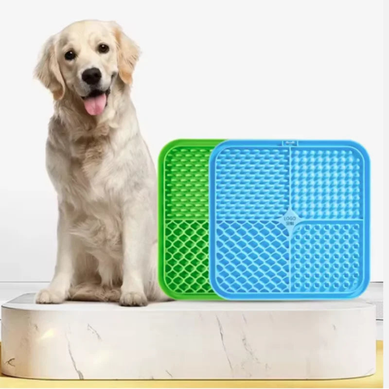 Pet Lick Silicone Mat for Dogs Pet Slow Food Plate Dog Bathing Distraction Silicone Dog Sucker Food Training Dog Feeder Supplies