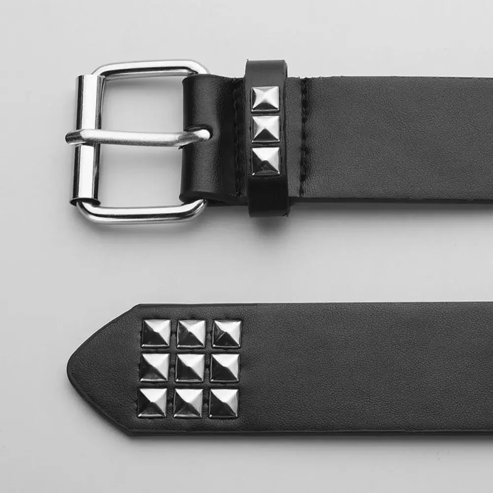 Trend Rivet Belt Heavy Metal Belt Men Women Punk Nightclub Rock Style Belt Jeans Belt Y2K Belt Fashion Decoration Women's Belts