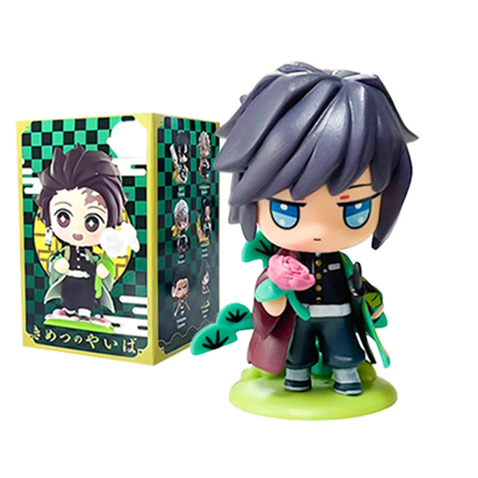 Demon Slayer Tanjiro Kamado Nezuko Anime Cartoon Figure Blind Box Creative Personalized Statue Model Ornament Surprise Gift Box