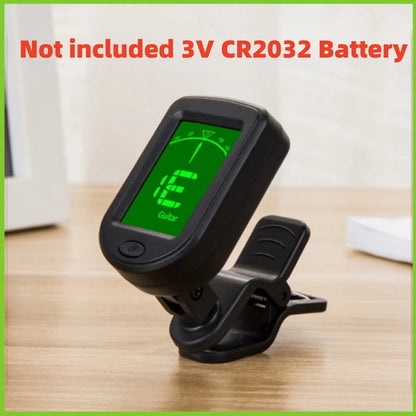 Guitar Tuner For All Instruments Clip on Electronic Tuner for Guitar Bass Ukulele Violin Mandolin Banjo