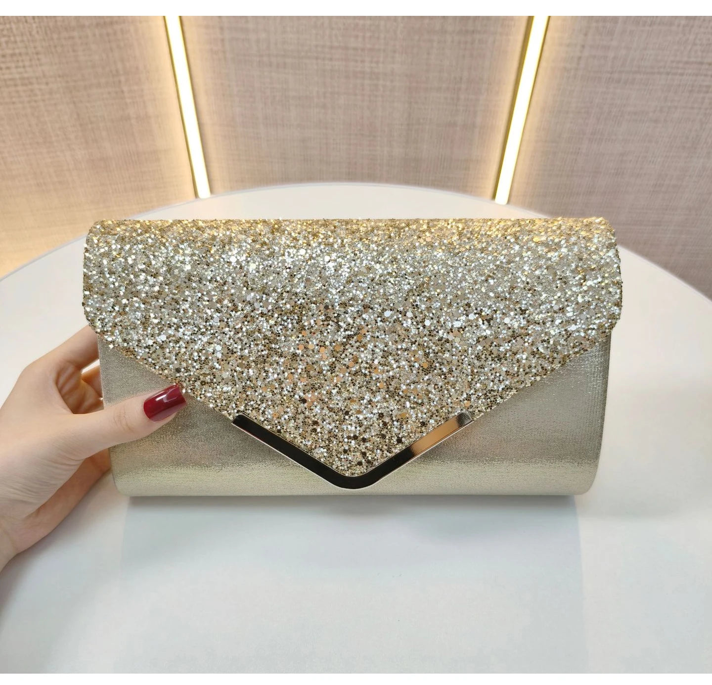 Fashion Banquet Bag, Sparkling Handbag, Wedding Bridesmaid Bag, Evening Party Bag, Formal Dress Bag, Shoulder Bags Chain