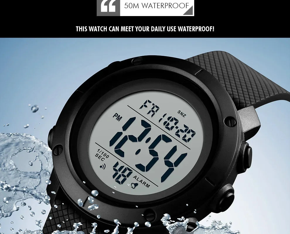 SKMEI 1426 Sports Waterproof Digital Watch for Men Stopwatch Electronic LED Display Mens Wristwatches Reloj Masculino Clock 1416