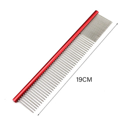 Light Aluminum Pet Comb 6 Colors Optional Professional Dog Grooming Comb Puppy Cleaning Hair Trimmer Brush Pet Accessories
