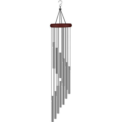 12 Tubes Wind Chimes Aluminum Tube + Pine  Metal Pipe Wind Chimes Bells Decor Outdoor Yard Decoration Large Wind Chimes Bells