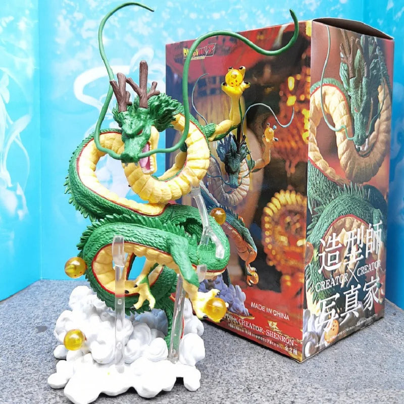 Creator X Creator Dragon Ball Shenron Green With Cloud Anime Action Figure Collection Model PVC Doll Toy Gift Decoration QY