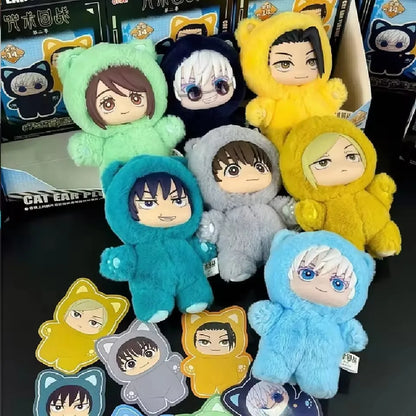 HOT Jujutsu Kaisen S2 Cat Park Party Gojo Toji Fushiguro Geto Suguru Blind Box Plush Bag Charm Collectible Model  Christmas Gift