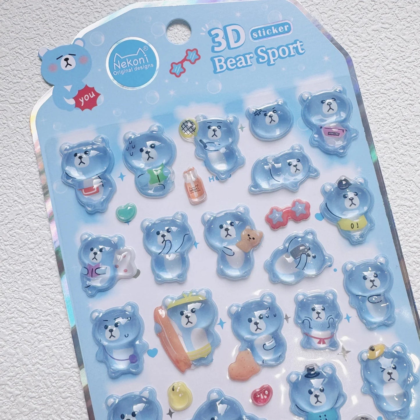 NEKONI Cute Animals Seal Bear Penguin 3D Stickers Scrapbooking DIY Journaling Stationery Diary Cute Stickers School Supply