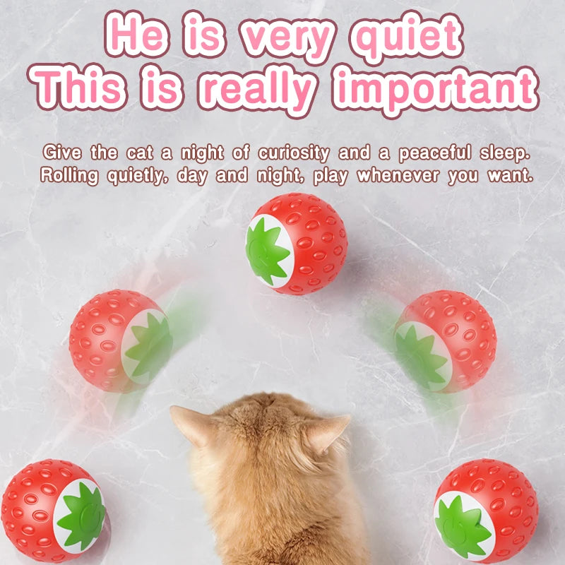 Smart Cat Toys Ball Automatic Interactive Pets Electric Rolling Teaser USB Rechargeable Kitty Moving Bouncing Ball Birthday Gift