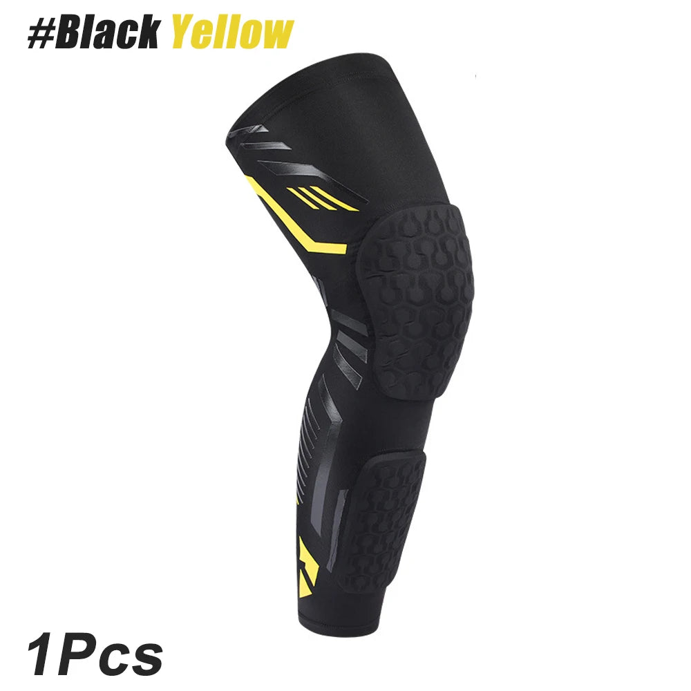 1PC Knee Compression Sleeve with Padded Protection - Breathable Leg Support for Basketball,Football,Running,Sport- Youth & Adult