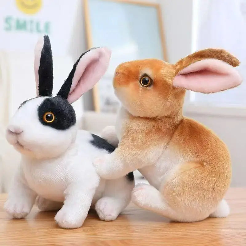 16cm Squatting Rabbit Plush Toys Exquisite Simulation Animal Doll Soft Skin-friendly Sleeping Companion Birthday Gift For Friend