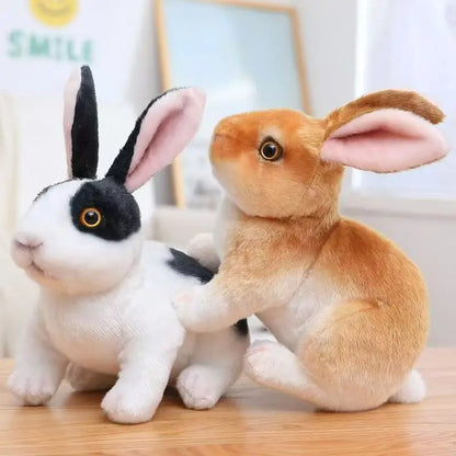 16cm Squatting Rabbit Plush Toys Exquisite Simulation Animal Doll Soft Skin-friendly Sleeping Companion Birthday Gift For Friend